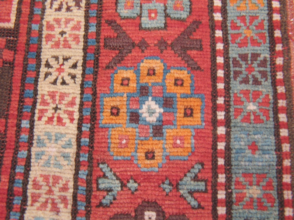 Wool Antique Karabagh Runner Rug For Sale
