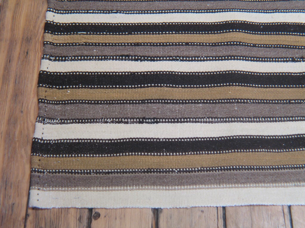 Turkish Large Banded Kilim Rug