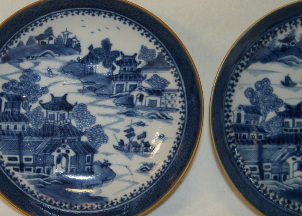 Nice pair of Nanking bowls. Finely potted with good painting/color.