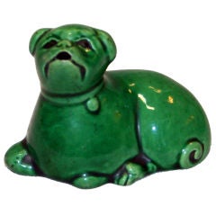 Awaji Pottery Pug Figure Water Dropper