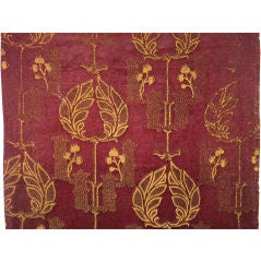 Stenciled Wool Velvet Panel Stenciled Wool Velvet Panel