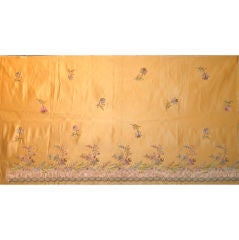 French Chenille and Ribbon Embroidered Panel