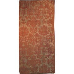 Antique Mariano Fortuny Stecnciled Cotton Panel