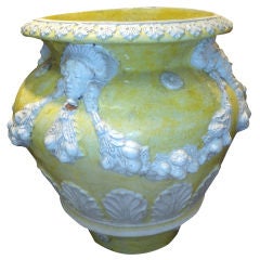 Vintage Glazed Ceramic Pot