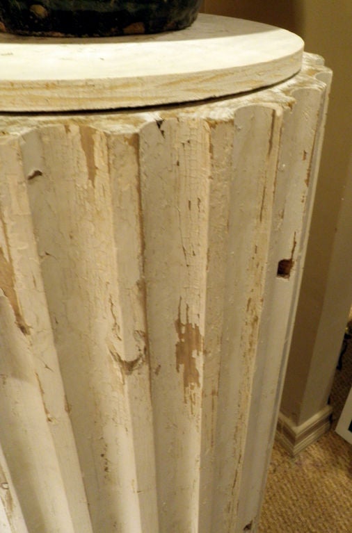 A Pair of Painted Column Pedestals, Circa 1900