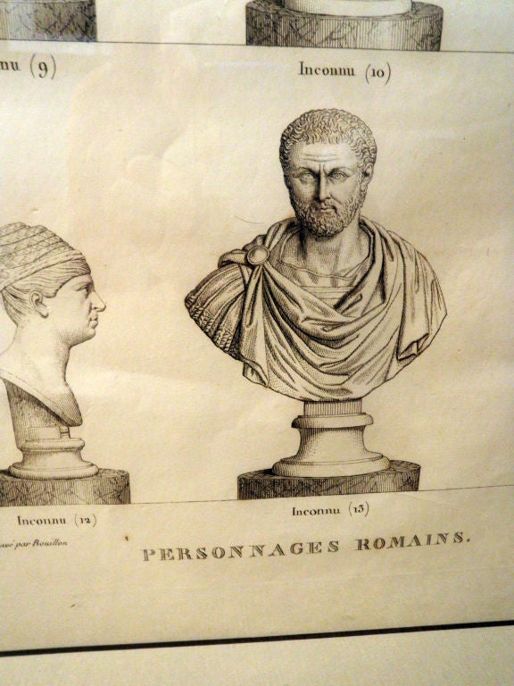 18th Century Engraving of Busts 2