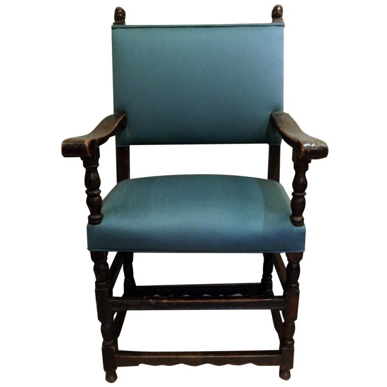 A Louis XIII Walnut Arm Chair
