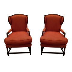 Pair of 19th Century Bergère à Oreilles