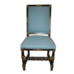 18th Century Swedish Chair Painted Black 5