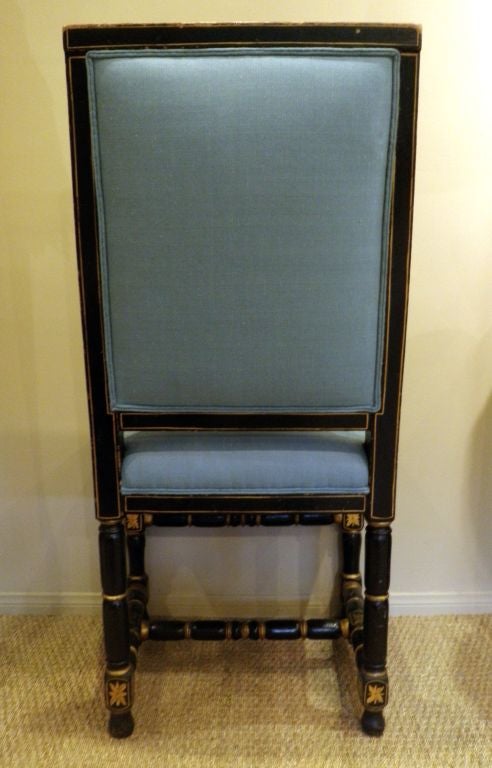 18th Century Swedish Chair Painted Black For Sale 1
