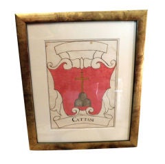 A Framed Italian Coat of Arms Engraving