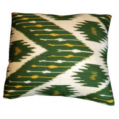 Green/Yellow Ikat Pillow