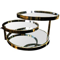 DIA Glass and Brass Vintage Coffee Table