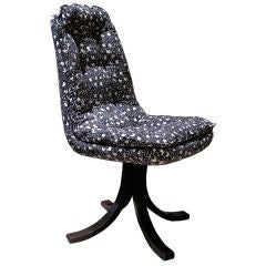 Swivel Desk Chair on Wood Pedestal Base