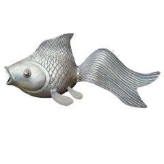 Vintage Brass Fish Sculpture