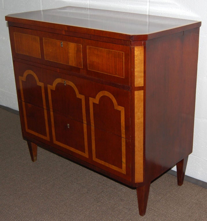 Parquetry Period Danish Empire Chest of Drawers For Sale