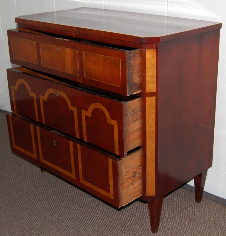 Period Danish Empire Chest of Drawers In Good Condition For Sale In Atlanta, GA