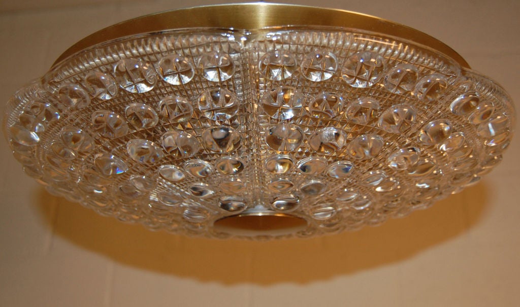 Plafond Crystal Ceiling Chandelier by Orrefors
