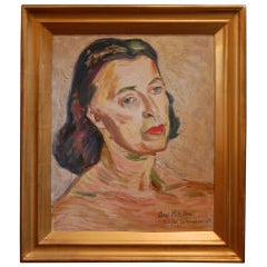 Portrait of Woman by Axel Nilsson dated 1950 7