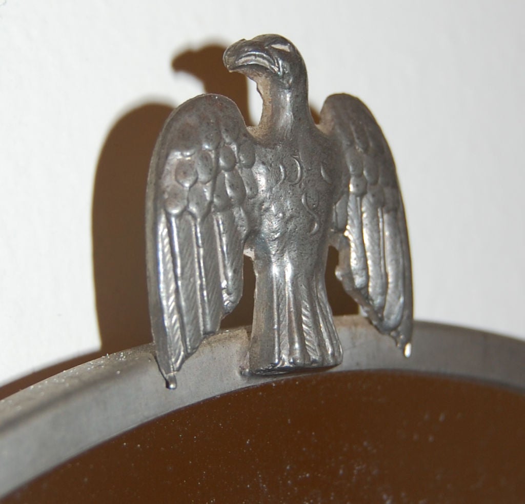 Vintage Swedish Pewter Eagle Mirror and Sconces by Svenskt Tenn For Sale 1