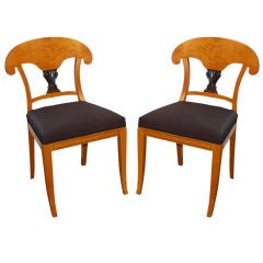 Antique Pair of Elegant Swedish Biedermeier Side Chairs