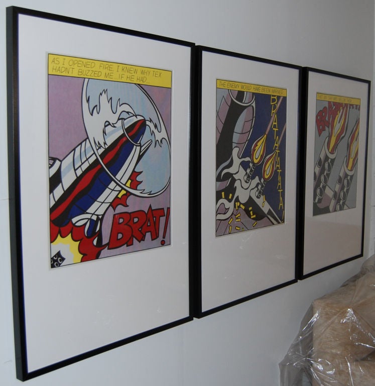As I Opened Fire - Lithograph Triptych by Roy Lichtenstein 3