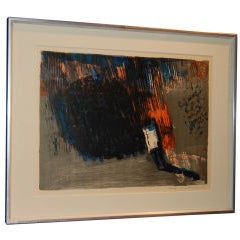 Vintage Swedish Abstract Lithograph by Leif Knudsen c. 1962 7