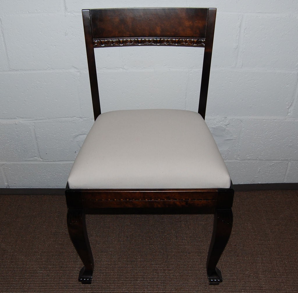 Set of Four Swedish Art Deco Neoclassical Dining Chairs In Good Condition For Sale In Atlanta, GA