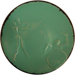 Art Deco Pottery Plate by Einar Lutherkort for Upsala Ekeby