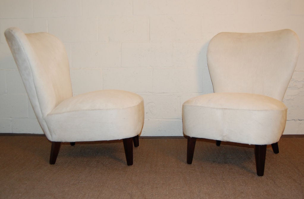 slipper chairs on sale sale pair of moderne slipper chairs in white hair on slipper chairs on sale sale pair of moderne slipper chairs in white hair on