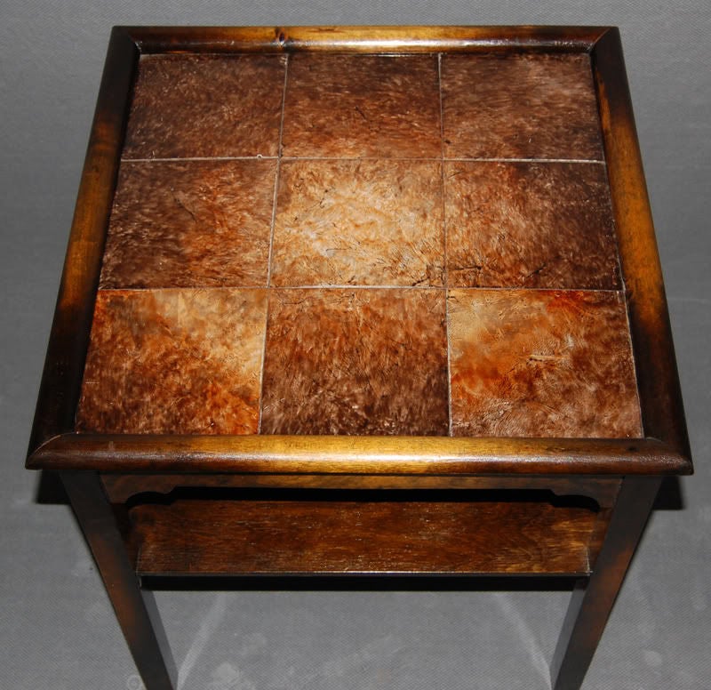 Mid-20th Century Swedish Art Deco Flame Birch End or Side Table with Shelf