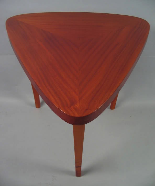 Swedish Art Moderne Triangular End or Side Table at 1stdibs