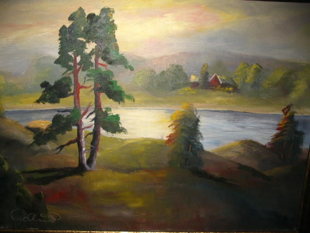 Canvas Swedish Landscape Oil Painting