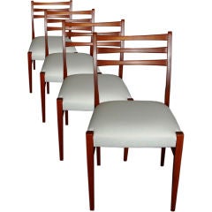 Set of Four Swedish Mid-Century Modern Teak Dining Chairs 11