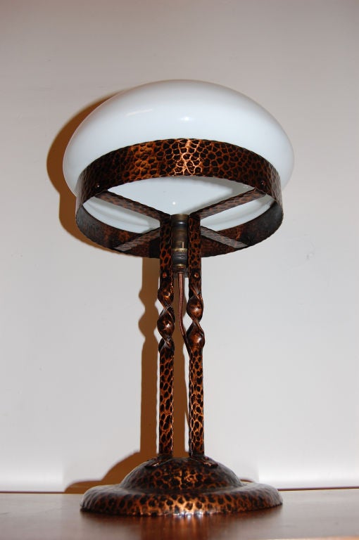 Swedish Strindberg Hammered Copper Lamp 1