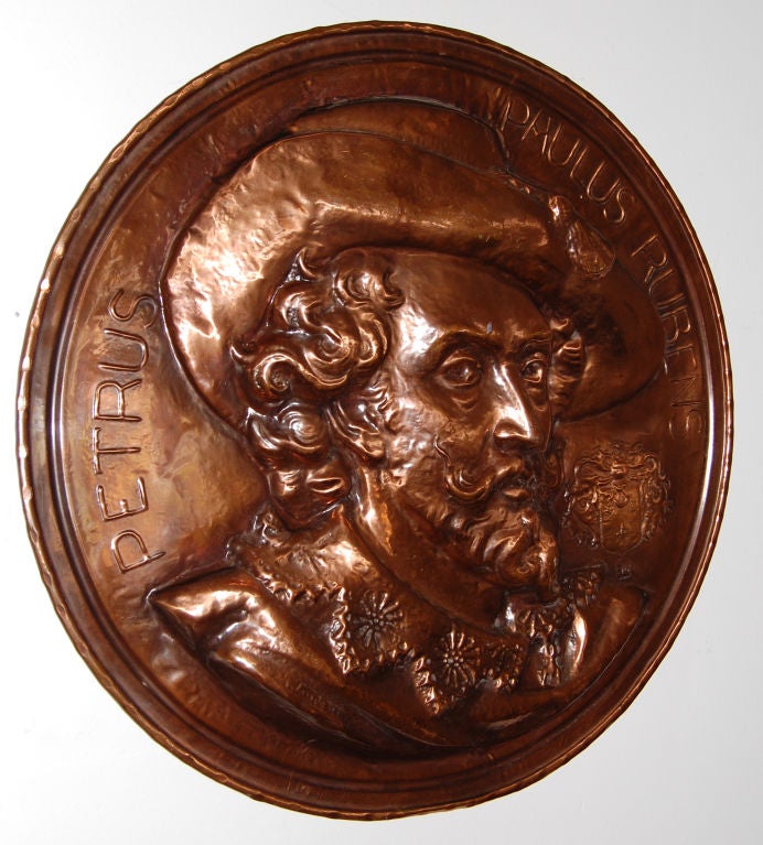 Baroque Plaque Rondel en cuivre de Pierre Paul Rubens en vente