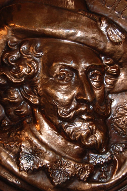 Moulé Plaque Rondel en cuivre de Pierre Paul Rubens en vente