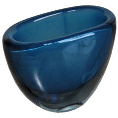 Cased Crystal Art Glass Vase by Vicke Lindstrand for Kosta