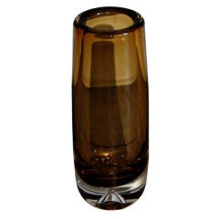 Vintage Swedish Cased Gold Art Glass Vase