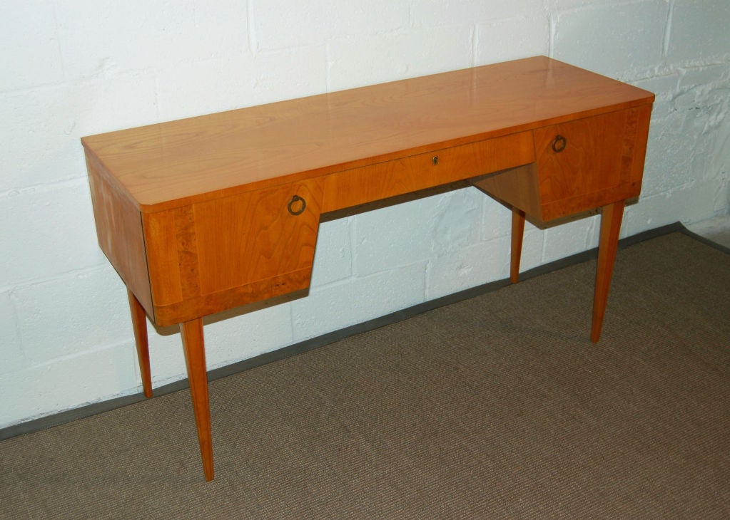 Swedish Art Moderne Elm Vanity Dressing Table