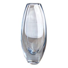 Swedish Art Glass Crystal Vase by Strombergshyttan 10