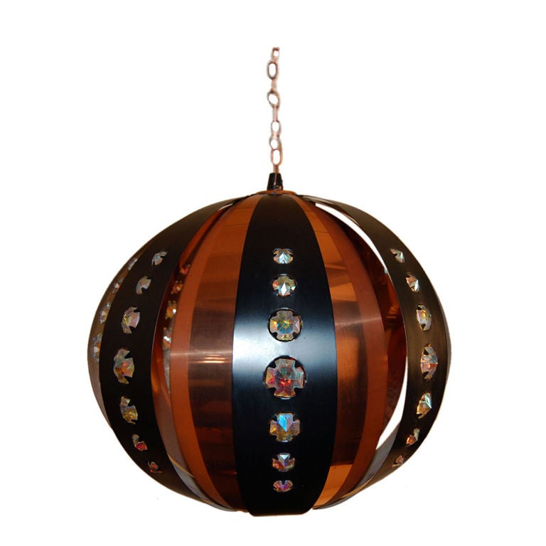 Swedish Modernist Globe Pendant Chandelier by Verner Schou For Sale