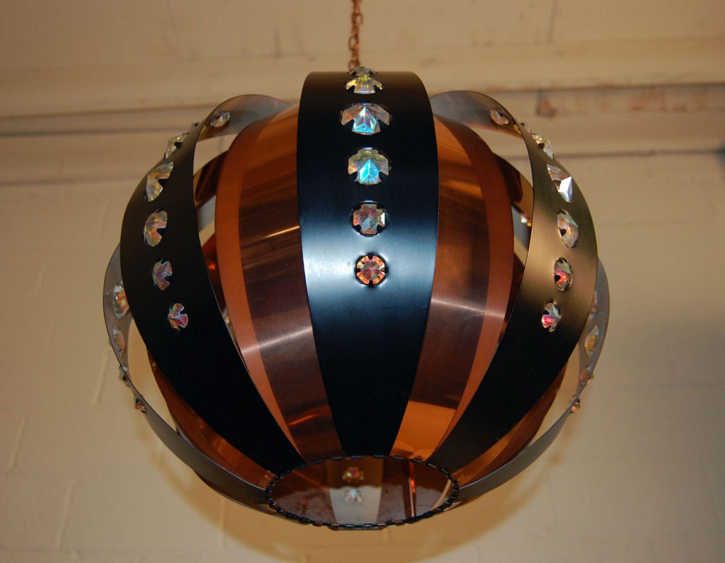 Scandinavian Modern Swedish Modernist Globe Pendant Chandelier by Verner Schou For Sale