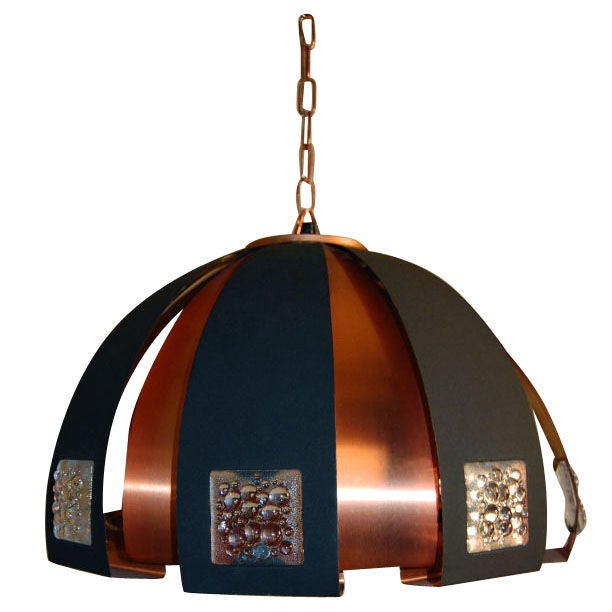 Swedish Modernist Dome Pendant Chandelier by Verner Schou