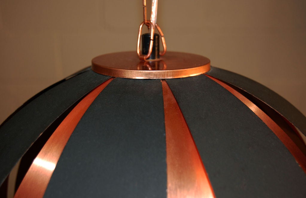 Mid-20th Century Swedish Modernist Dome Pendant Chandelier by Verner Schou For Sale