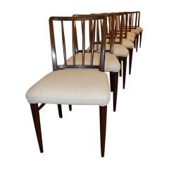 Set of Eight Swedish Modernist Dining Chairs by Axel Einar Hjort