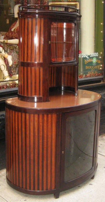 Mahogany and Birch Wood Cabinet by JOSEF HOFFMANN