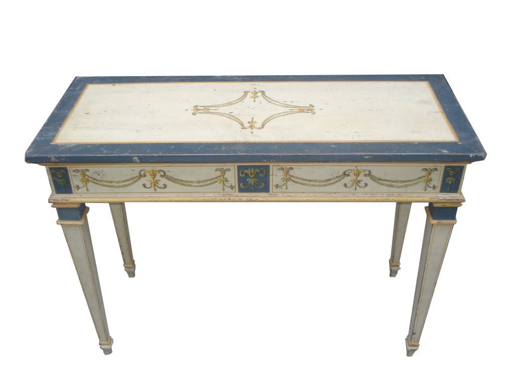 Pair of Painted Italian Neoclassical Style Consoles