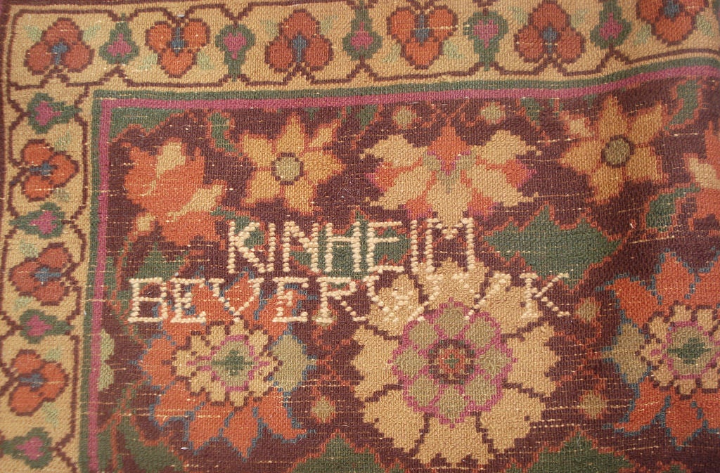 Flat Weave Palatial Antique Rug - Signed: Kinheim Beverwyk