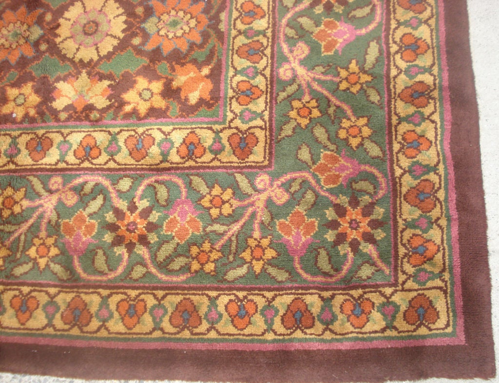 French Flat Weave Palatial Antique Rug - Signed For Sale